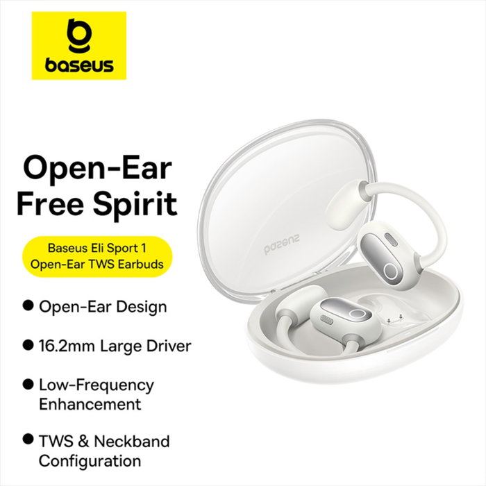 Baseus Eli Sport 1 Auriculares TWS Open-Ear Blanco