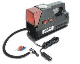 LAMS Mini Compresor para Coche con Luz 12V (17BAR + 3 Boquillas)