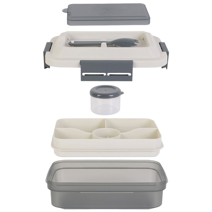 Cook Concept Fiambrera Con Compartimentos Y Tenedor 1.2L Rectangular Apta Microondas