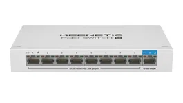 Keenetic KN-4710 Switch PoE+ No Administrado Gigabit Ethernet, 9 Puertos (8 Puertos PoE+ 30W, 120W Total), Escritorio, Blanco