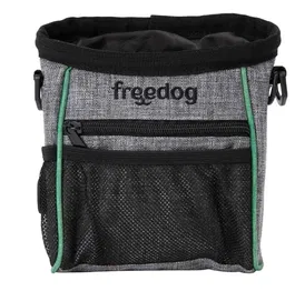 Freedog Bolsa Porta Premios Gris Y Verde 18,5 X 15 cm