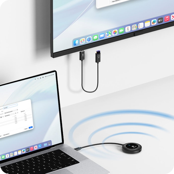 Icy IB-WL101 Transmisor inalámbrico USB-C a HDMI con Power Delivery de 100 W