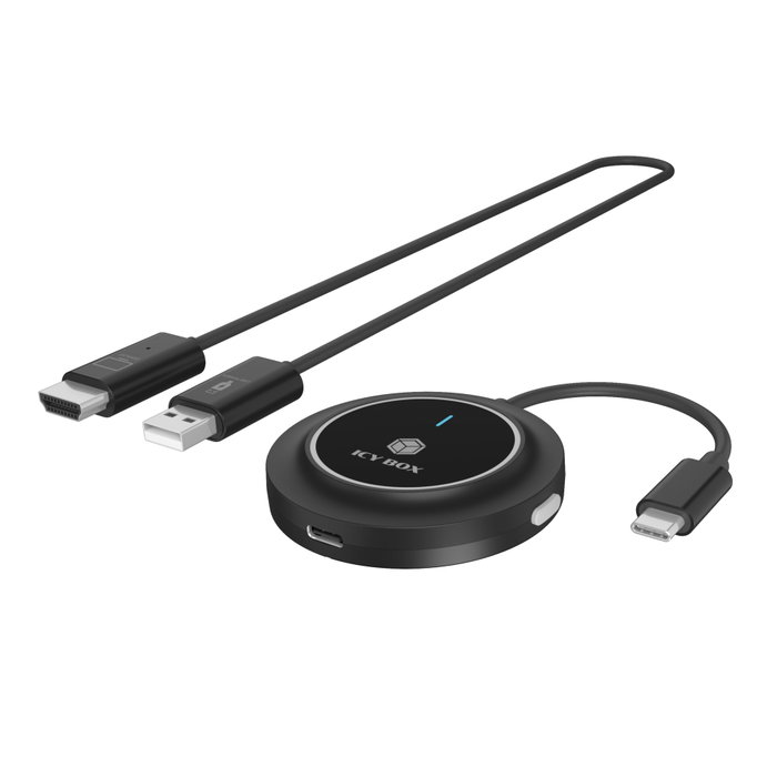 Icy IB-WL101 Transmisor inalámbrico USB-C a HDMI con Power Delivery de 100 W