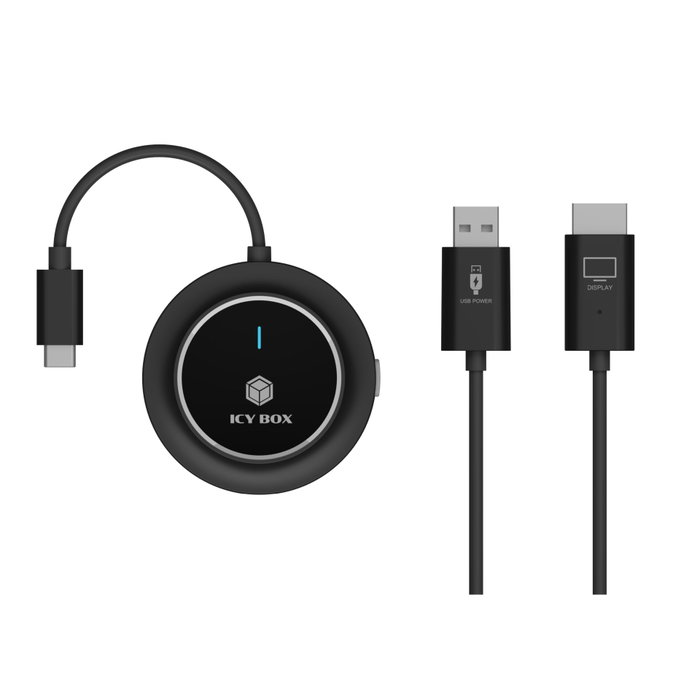 Icy IB-WL101 Transmisor inalámbrico USB-C a HDMI con Power Delivery de 100 W