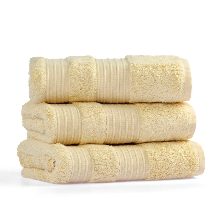 Mijölnir Toalla de Manos Amarillo 60% Algodón 40% Bambú 685 gr/m² Suave Absorbente 50x90 cm Confort Lujoso