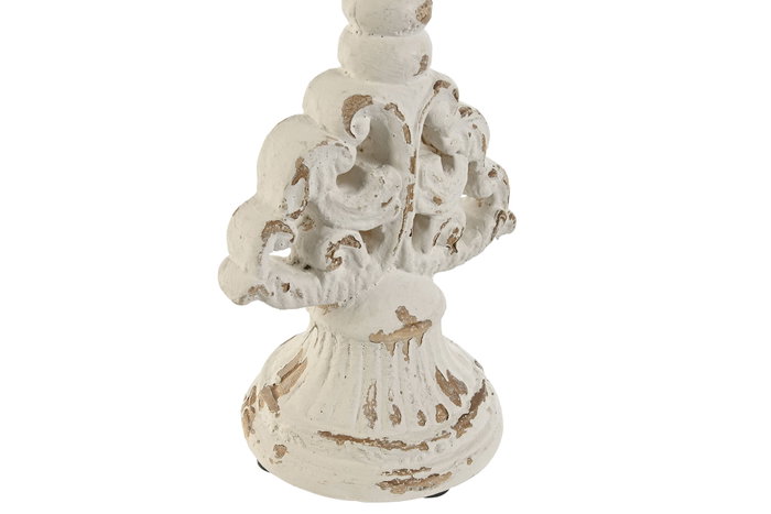 DKD Home Decor Portavelas de Resina Blanco 18x18x50 cm DKD Home Decor Portavelas de Resina Blanco 18x18x50 cm