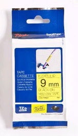 Brother TZE-FX621 Cinta Laminada Flexible 9mm Negro sobre Amarillo