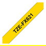 Brother TZE-FX621 Cinta de Etiquetas TZe, Negro sobre Amarillo, 9 mm de Ancho, 8 m, para Impresoras P-touch