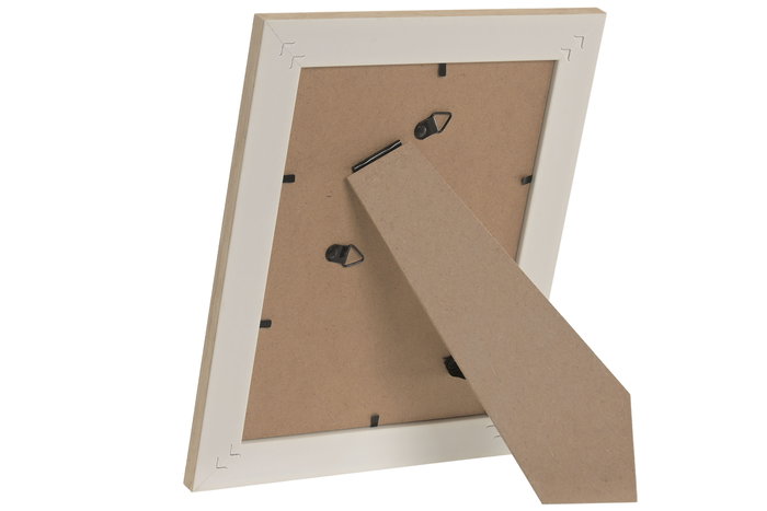 DKD Home Decor Marco de Fotos 15x20 cm Blanco, Beige, Marrón, Material PS y Cristal