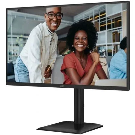 AOC 27E4U - Monitor Profesional 27 Pulgadas Full HD IPS 120Hz, Panel Antirreflejos, Altura Ajustable 150 mm, Hub USB 3.2, Altavoces Integrados, Negro