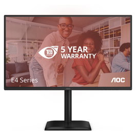 AOC Monitor 27E4U 68.6 cm (27 pulgadas) Full HD IPS 1920x1080 120 Hz 4 ms USB Hub HDR Negro, Altavoces, VGA+HDMI+DP, Ajuste de altura, montaje VESA