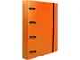 Liderpapel Carpeta con recambio A4 Cuadro 5mm 100 Hojas 80g Polipropileno 4 Anillas 40mm Naranja Fluor