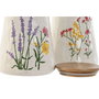 DKD Home Decor Surtido de 2 Botes de Porcelana Flores Flower 24