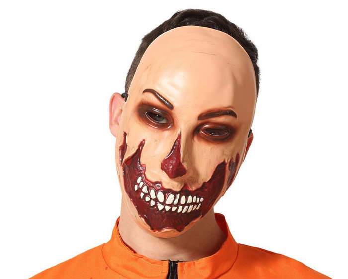Máscara Carne Desollada con Sonrisa Dentada y Sangre para Disfraz de Halloween Máscara Carne Desollada con Sonrisa Dentada y Sangre para Disfraz de Halloween
