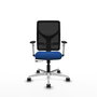 PIQUERAS Y CRESPO Silla de oficina Motilla con mecanismo Sincro/Traslack Azul y Negro
