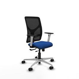 PIQUERAS Y CRESPO Silla de oficina Motilla con mecanismo Sincro/Traslack Azul y Negro
