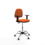 PIQUERAS Y CRESPO Taburete Isso CP Bali Naranja con Brazos 1D