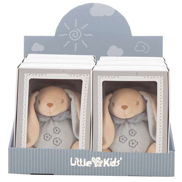 Creaciones Llopis Display 6 und.conejo ely gris sonajero 18 cm caja Creaciones Llopis Display 6 und.conejo ely gris sonajero 18 cm caja
