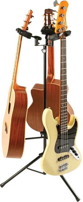 QUIKLOK Soporte Guitarra/Bajo Triple Universal Con Autobloqueo De Seguridad 900-1200mm Acero Negro QUIKLOK Soporte Guitarra/Bajo Triple Universal Con Autobloqueo De Seguridad 900-1200mm Acero Negro