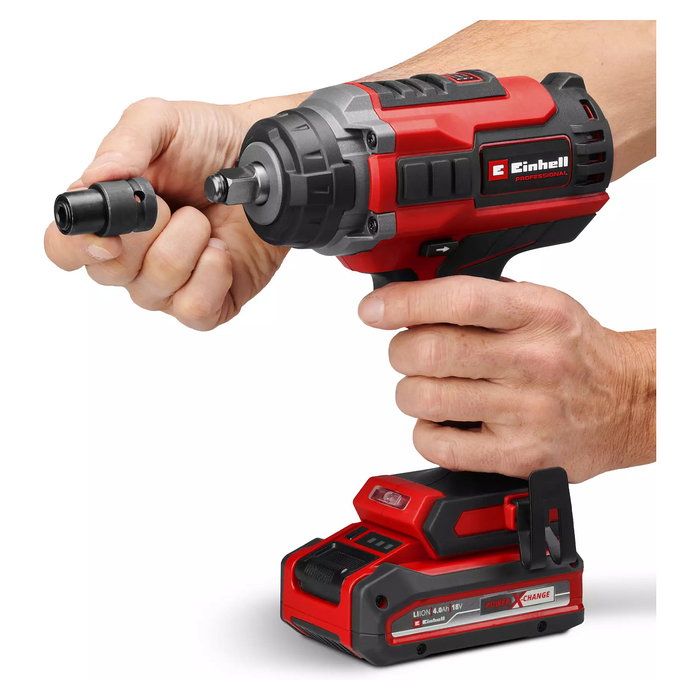 Einhell 4510070 Destornillador de Impacto Inalámbrico, 400 Nm, 18V, Motor sin escobillas, Negro/Rojo Einhell 4510070 Destornillador de Impacto Inalámbrico, 400 Nm, 18V, Motor sin escobillas, Negro/Rojo