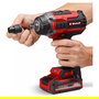 Einhell 4510070 Destornillador de Impacto Inalámbrico, 400 Nm, 18V, Motor sin escobillas, Negro/Rojo