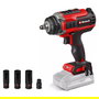 Einhell 4510070 Destornillador de Impacto Inalámbrico, 400 Nm, 18V, Motor sin escobillas, Negro/Rojo