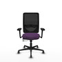 PIQUERAS Y CRESPO Silla de oficina Zulema Morado/Negro con Brazos 3D