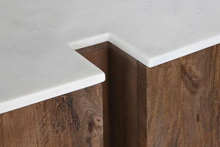 DKD Home Decor Buffet Moderno Marron Blanco 162.5 x 76 x 47 cm DKD Home Decor Buffet Moderno Marron Blanco 162.5 x 76 x 47 cm