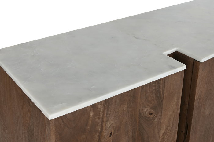DKD Home Decor Buffet Moderno Marron Blanco 162.5 x 76 x 47 cm DKD Home Decor Buffet Moderno Marron Blanco 162.5 x 76 x 47 cm