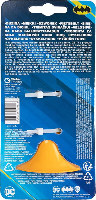 Licensing Timbre de Trompeta para Bicicleta Batman Licensing Timbre de Trompeta para Bicicleta Batman