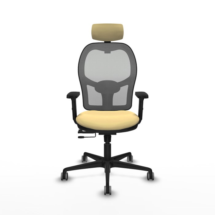 PIQUERAS Y CRESPO Silla de oficina Jorquera con mecanismo Sincro/Traslack Crema y Gris PIQUERAS Y CRESPO Silla de oficina Jorquera con mecanismo Sincro/Traslack Crema y Gris