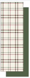 DKD Home Decor Camino de Mesa Algodón Tartan Verde