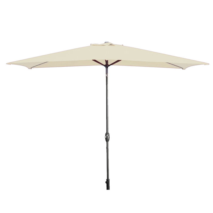 Marbueno Sombrilla Acero 8 Varillas 200x300 cm Polyester Beige Jardin, Piscina y Terraza 10493