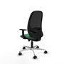 PIQUERAS Y CRESPO Silla de oficina Cilanco con mecanismo Sincro/Traslack, Verde esmeralda y Negro