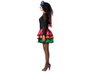 Vestido Disfraz Calavera Mexicana Mujer Adulto M-L Negro