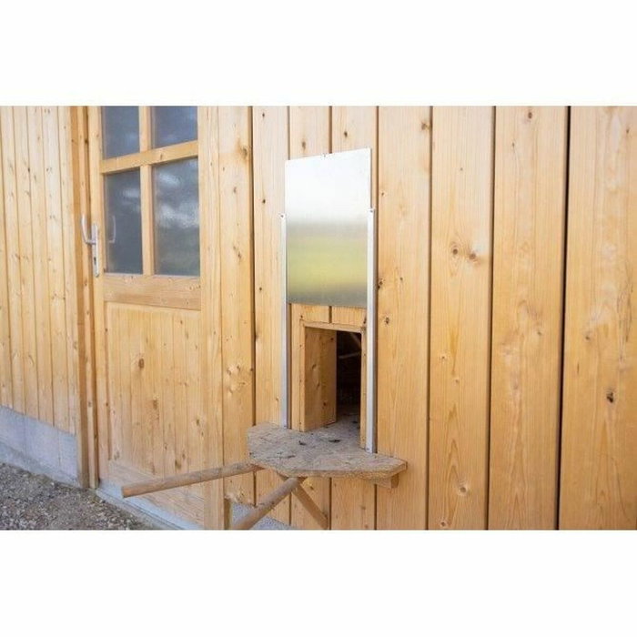 Kerbl Puerta corredera para gallinero de Aluminio - 30 x 40 cm - Talla M
