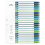 Durable Separadores para Registros A4 con 20 Pestañas de Colores