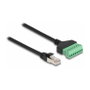 DeLOCK Adaptador de cable RJ45 Cat.6 macho a bloque de terminales, 1 m, 2 piezas