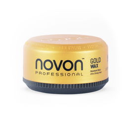 Novon Cera de Oro Fijación Ultra Fuerte Nº8 Gold Wax 150ml, Brillo Extra y Textura Mate, Estilos Retro y Alocados