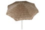 DKD Home Decor Parasol de Terraza y Jardín Reclinable 300x300x250 cm en Marrón/Beige de Acero y Fibra Sintética UV 50+ para Exteriores