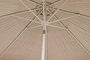 DKD Home Decor Parasol de Terraza y Jardín Reclinable 300x300x250 cm en Marrón/Beige de Acero y Fibra Sintética UV 50+ para Exteriores