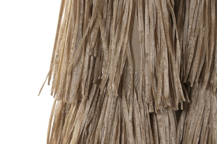 DKD Home Decor Parasol de Terraza y Jardín Reclinable 300x300x250 cm en Marrón/Beige de Acero y Fibra Sintética UV 50+ para Exteriores