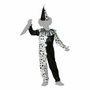 Disfraz Payaso Gris Unisex Infantil con Gorro y Cuello Bufón 10-12 Años