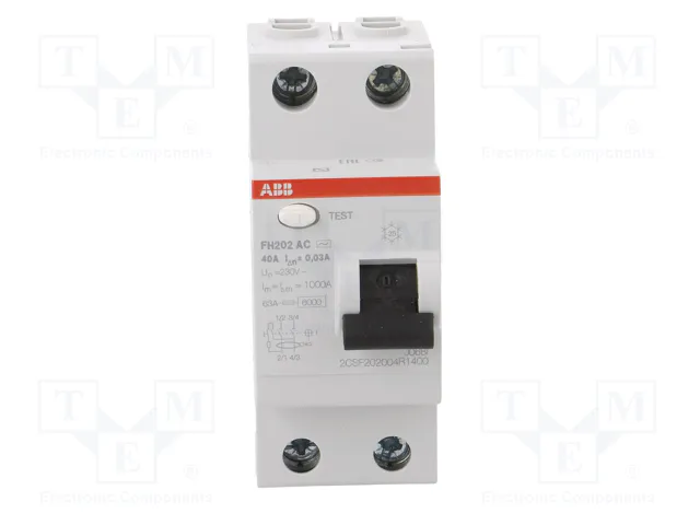 ABB FH202AC-40/0.03 Interruptor Diferencial 2 Polos 40A 30mA ABB FH202AC-40/0.03 Interruptor Diferencial 2 Polos 40A 30mA