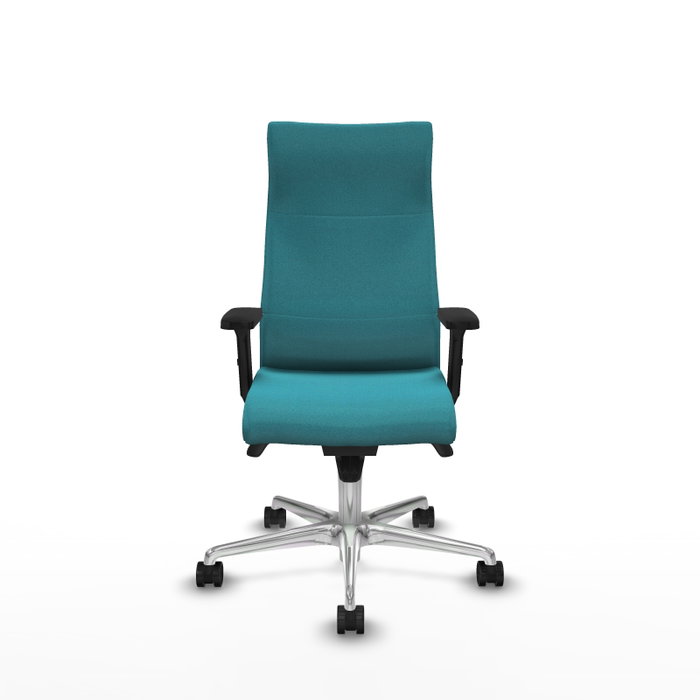 PIQUERAS Y CRESPO Sillón Albacete Turquesa con Mecanismo Sincro y Base de Aluminio