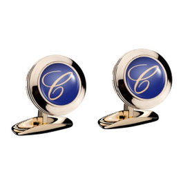 Chopard Classic C Gemelos en Acero Inoxidable con Acabados Oro Rosa/Azul