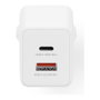 Digitus Cargador USB GaN 45W, 2 Puertos (1 USB-C + 1 USB-A), Carga Rápida, 100-240V, Blanco