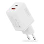 Digitus Cargador USB GaN 45W, 2 Puertos (1 USB-C + 1 USB-A), Carga Rápida, 100-240V, Blanco
