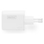Digitus Cargador USB GaN 45W, 2 Puertos (1 USB-C + 1 USB-A), Carga Rápida, 100-240V, Blanco