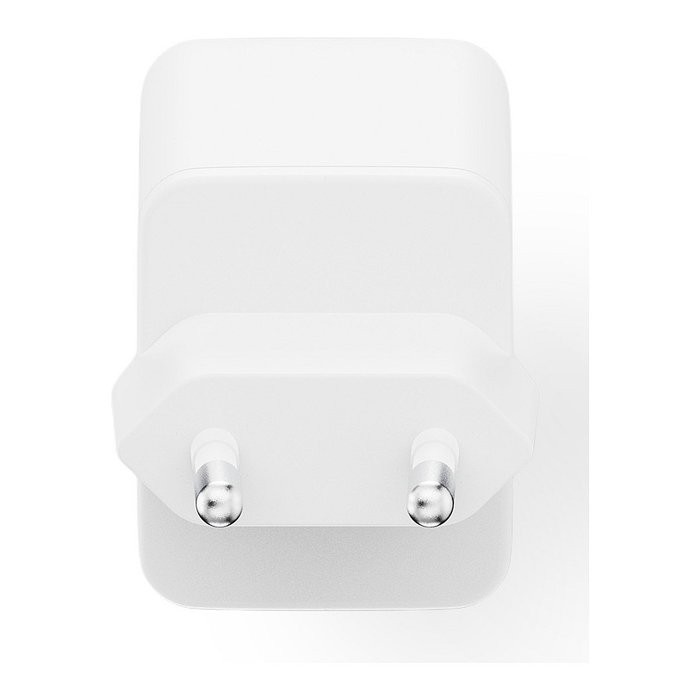 Digitus Cargador USB GaN 45W, 2 Puertos (1 USB-C + 1 USB-A), Carga Rápida, 100-240V, Blanco